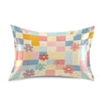 thumbnail image 7 of Yayeee Pillowcase King Size Set of 2 Satin Wrinkle Resistant Pillow Case, Pink Floral, 7 of 7