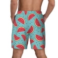 thumbnail image 3 of Kdxio Watermelon Print Men's Swim Trunks with Compression Liner 7 Inch Inseam Quick Dry Swim Shorts, 3 of 7