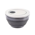 thumbnail image 1 of Escurridor, centrifugador y colador de ensaladas plegable y ahorrador de espacio de 4 cuartos para preparar ensaladas y lavar alimentos, color gris, 1 of 5