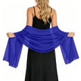 thumbnail image 5 of Women's Chiffon Shawls and Wraps, Wedding Evening Cape Flapper Scarf Stole, Elegant Soft Bridal Bolero Party Dress Cover Up, 5 of 6