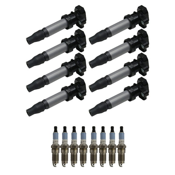 8 ISA Ignition Coils and 8 Motorcraft Spark Plugs Compatible with 07-09 Cadillac SRX UF543 SP493