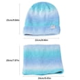 thumbnail image 2 of Gorro de invierno, gorro de punto con bufanda, gorro cálido para mujer, conjunto de gorro y bufanda de otoño e invierno, 2 of 4