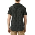 thumbnail image 2 of Ma Croix Mens Hipster Designer Torn Urban Short Sleeve Hoodie T Shirt, 2 of 6