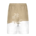 thumbnail image 6 of Guluxicc Men's Beach Shorts Double Layer Drawstring Elastic Waist Shorts Summer Vacation Shorts, 6 of 8