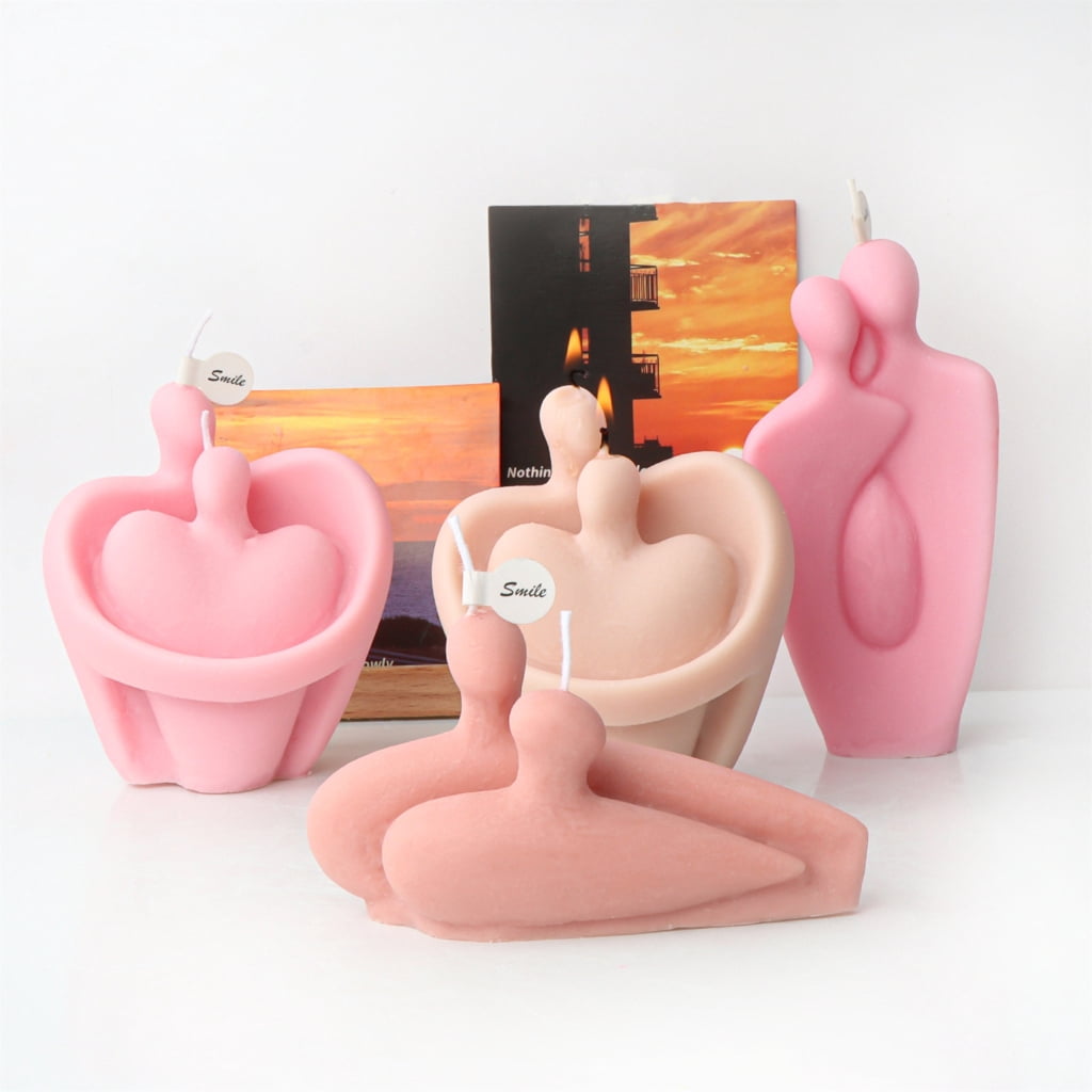 Geemin Couple Statue Silicone Candle Mold for DIY Handmade Ornament Crafts Epoxy Resin Aromatherapy Candle Plaster Mould