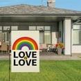 thumbnail image 3 of Love is Love Rainbow Pride Garden Flag Double Sided, LGBTQ Garden Flag Yard Flag for Outdoor Decoration 12x18 Inch, 3 of 5