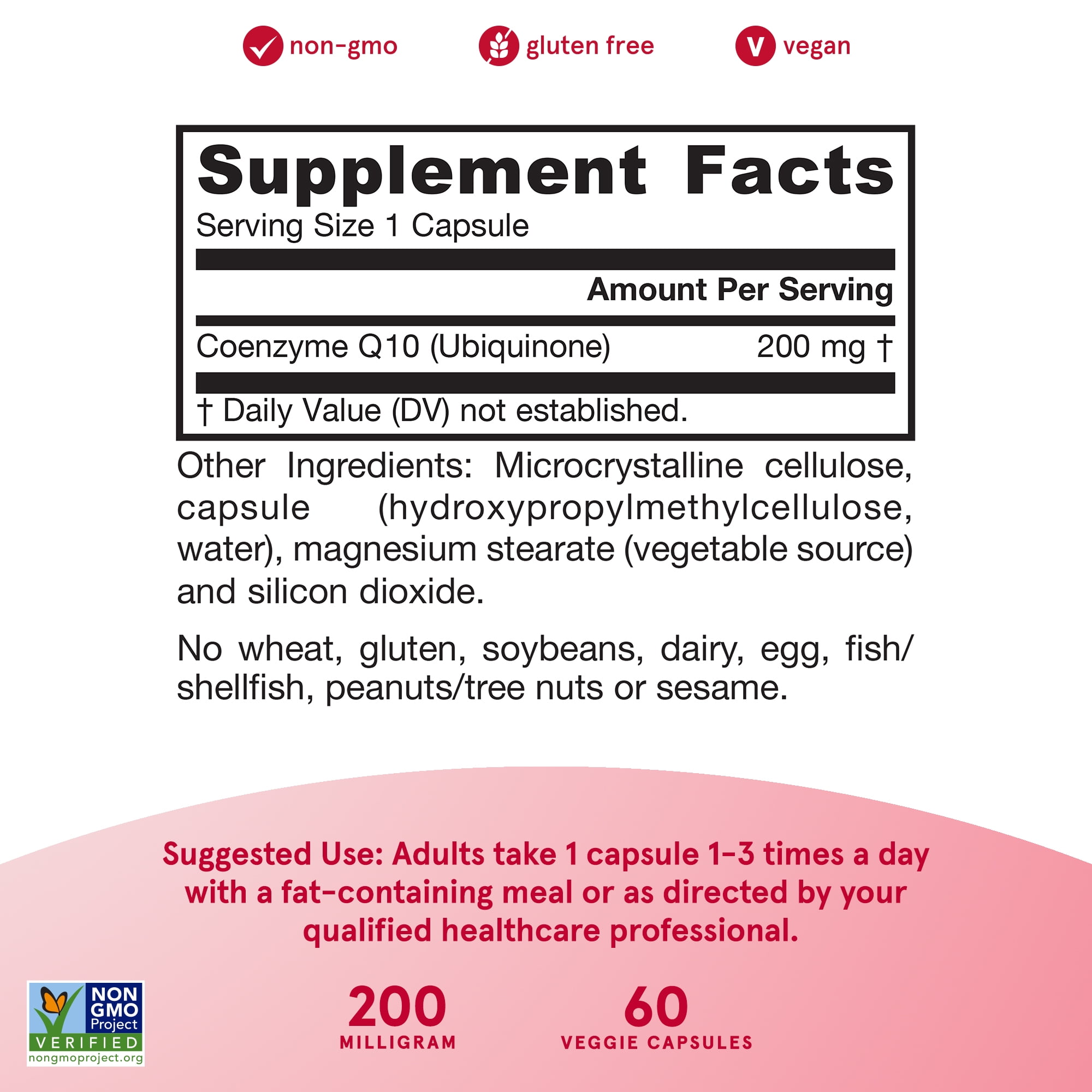Jarrow Formulas Co-Q10, Promotes Cellular Energy Production, 200 mg, 60 Caps