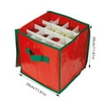 thumbnail image 3 of Felwors Christmas Storage Box With Zipper Closure 64 Compartments Christmas Decoration Storage Box Red Storage Bag (Christmas Not Included), 3 of 8