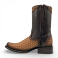 thumbnail image 2 of The Western Shops Men’s Leather Midcalf Petatillo Western Boot, Dubai Square Toe With Full Side Zipper, 2 of 5
