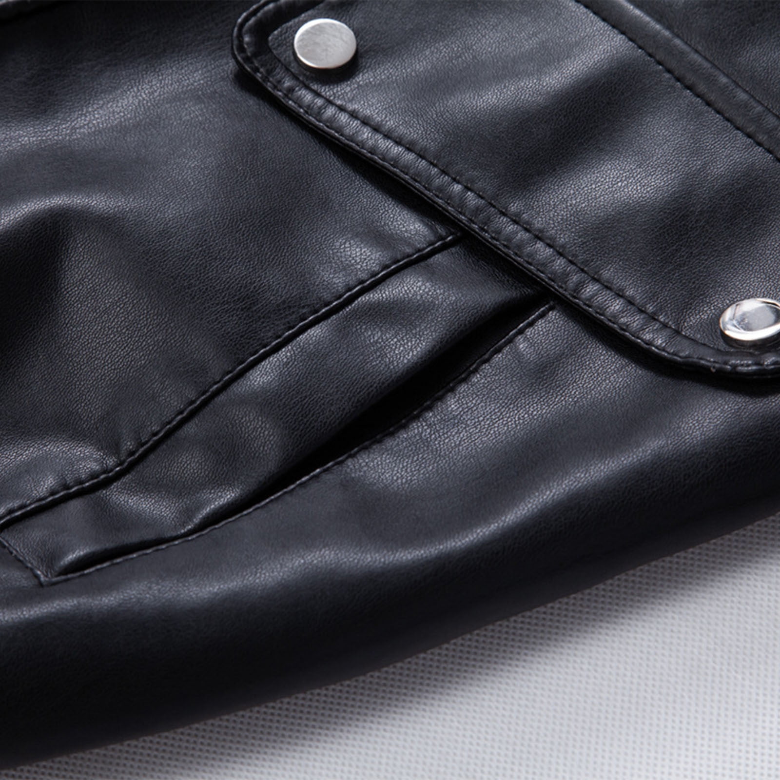 Mens Leather Jacket Full Zip Motorcycle Jackets Long Sleeve Retro Bomber Jackets Waterproof Lapel Collar Windbreak Coat Padded Waterproof Baseball Coat Fall Winter Warm Outwears