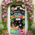thumbnail image 5 of Bright Colors Summer Banner Cartoon Design School's Out Holiday Wallpaper for Beach Party Kids Celebration Indoor Decoration, 5 of 8