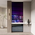 thumbnail image 3 of Idea4wall 2pcs 3D Cityscape Light Night Scene Stick Wallpaper Removable Wall Murals Large Wall Stickers for Home Decoration, 132"x48", 3 of 5