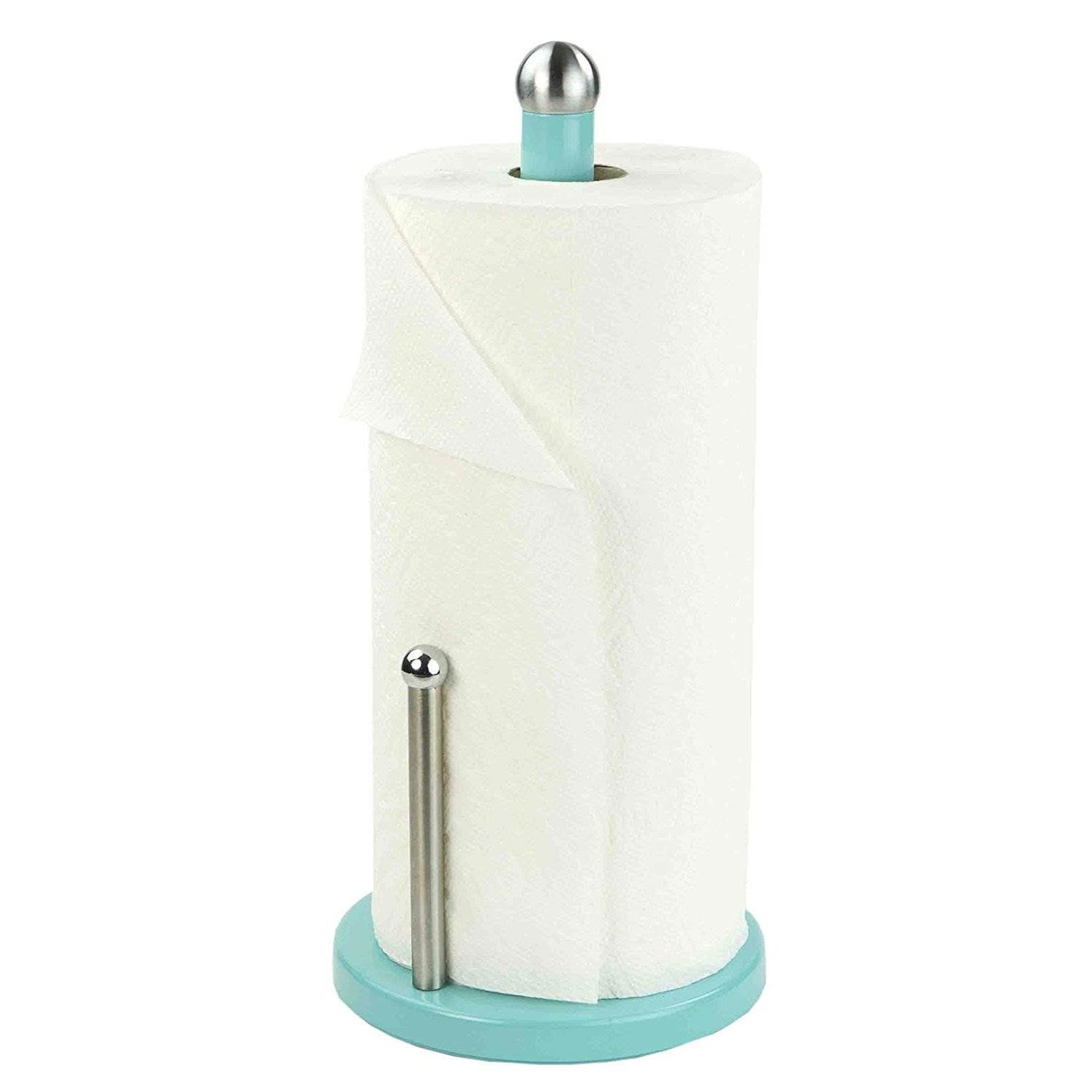Home Basics Powder Coated Steel Countertop Single Paper Towel Holder