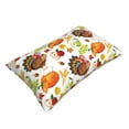 thumbnail image 3 of Haiem Pillowcase for Hair and Skin Queen - Holiday Thanksgiving Turkey Apple Family Dinner Printed Soft Pillowcase with Envelope Closure-14"x20", 3 of 9