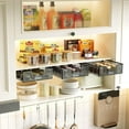 thumbnail image 3 of 2 Pack Under Shelf Storage Basket, X-cosrack Sliding Under Cabinet Organizer Wire Basket,Under Counter Organizer, Black, 3 of 10