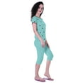 thumbnail image 2 of Moomaya Nightwear Set Watermelon Embroidered Capri T-shirt 2 Pcs Set Sleepwear, 2 of 7