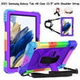 thumbnail image 6 of LTROP Kids Case for Samsung Galaxy Tab A8 10.5 Inch 2022(SM-X200/X205/X207),Galaxy Tab A8 Case,Rugged Protective Cover Case with Swivel Stand/Shoulder Hand Strap for Samsung Tab A8 10.5 2022, Purple, 6 of 8