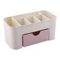 thumbnail image 1 of Cosmetic Storage PP Plastic Makeup Tool Box Jewelry Brush Organizer Case Table Storage Supplies, Light Pink, 1 of 9