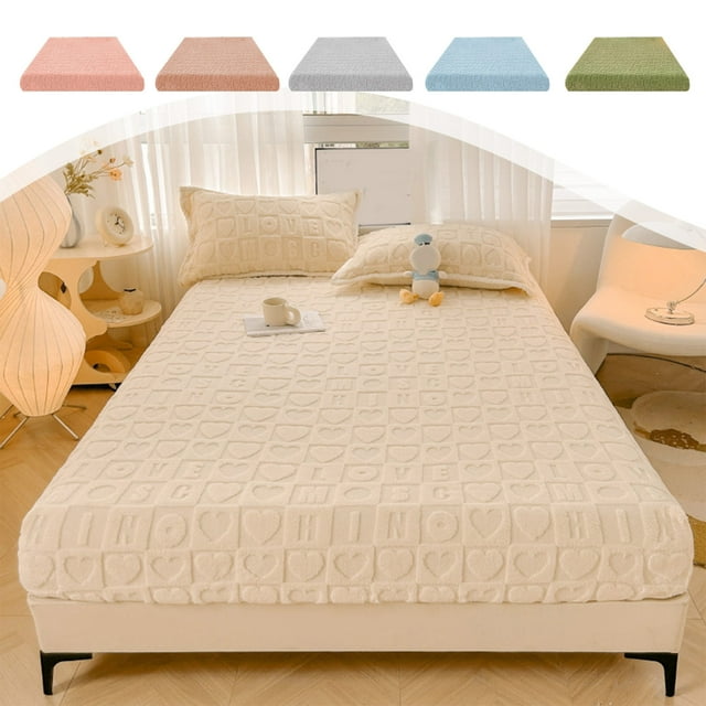 Fiudx Protector de Colchón Ajustable, Suave Acolchado, Transpirable y Cálido, Antideslizante, Elegante Estampado de Cuadros, Versátil para Uso Doméstico, Tamaño 150 X 200 Cm.