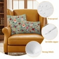 thumbnail image 6 of Sage Green Floral Outdoor Pillow Covers 16x16 Set of 2,Waterproof Patio Throw Pillowcase Protectors,Spring Flowers Leaves Farmhouse Decorative Pillow Shams Cushion Covers for Seat Bed Couch Sofa, 6 of 8
