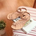 thumbnail image 4 of Zapatos de mujer de talla grande Sandalias planas de verano con remaches bohemios para mujer Zapatos de playa, 4 of 5