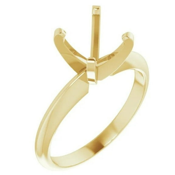 Pompeii 14k Yellow Gold Four Prong Solitaire Ring Engagement Band Mounting (,)