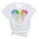 thumbnail image 3 of Camisetas de Manga Corta para las Mujeres Impresas Cuello Redondo Casual Camiseta, 95% Poliéster 5% Spandex Vintage Ligero Top para Diario, Fiesta Y Primavera, 3 of 5