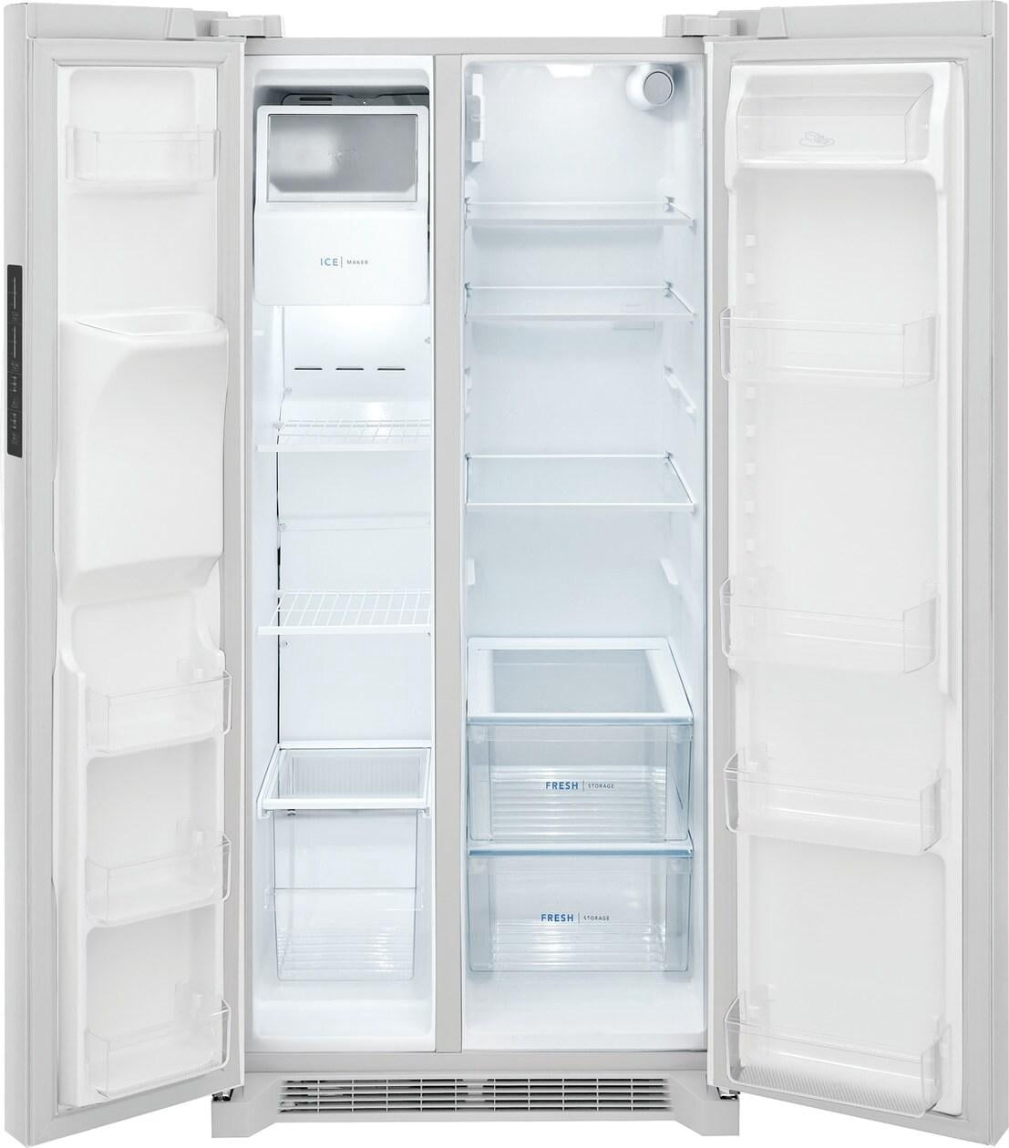 Frigidaire FRSS2323AW 22 Cu. Ft. 33" Standard-Depth Side-by-Side Refrigerator, White