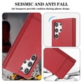 thumbnail image 3 of Swarich Wallet Case For Galaxy S22 Ultra,Magnetic Flip Folio Stand Purse Case with Shoulder Wrist Strap Card Slots Cover Hidden Mirror Protective Cover for Samsung Galaxy S22 Ultra 6.8" 2022,Red, 3 of 8