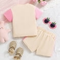 thumbnail image 6 of Kaprioy Girls Summer Outfits Toddler Baby Girl Clothes Big Sis Short Sleeve T Shirt Top and Shorts Matching Sister Summer Outfit, 6 of 7