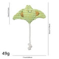 thumbnail image 3 of Indestructible Dog Toys for Aggressive Chewers - Plush Fish Dog Toys with Rope_Manta_Ray Dog ​​Chew Toy, Dog Squeaky Toys Chew Toys for Teething, Stuffed Animal Plush Toy for Dogs Gifts (Green), 3 of 6