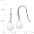 thumbnail image 3 of 925 Sterling Silver Rhod-plat 8-9mm White FWC Rice Pearl Dangle Earrings; for Adults and Teens; for Women and Men, 3 of 3