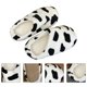 thumbnail image 3 of 1 par de pantuflas con diseño de vaca, pantuflas cálidas para estudiantes, pantuflas suaves (negro, blanco), 3 of 5