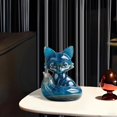 thumbnail image 4 of Mystical Statue Decor, Handcrafted Stone Sculpture with Bright Eyes, Cute Ornament for Bookshelf, Home Office Decor, Collectible Animal Lover Gift, 4 of 4