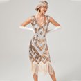 thumbnail image 6 of IDOPIP Women’s 1920s Flapper Dress Vintage Gatsby Sequins Fringe Dress Cocktail Evening Gown, 6 of 8