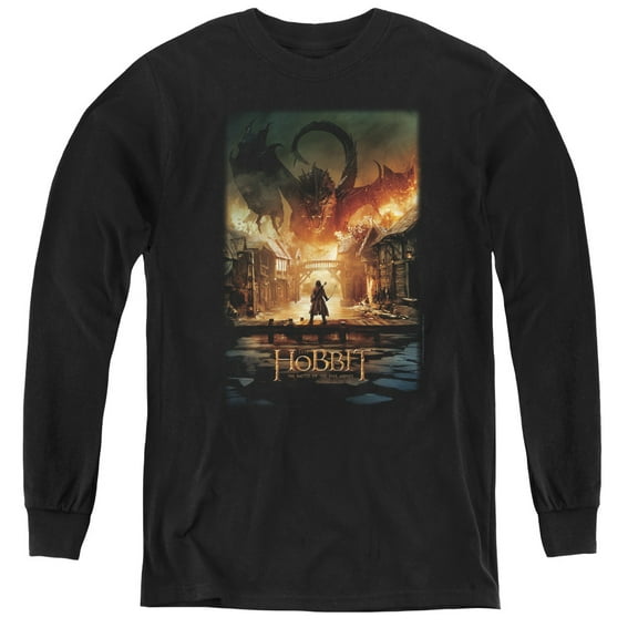 Hobbit - Smaug Poster - Youth Long Sleeve Shirt - Small
