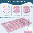 thumbnail image 3 of Organizador Colgante de Gafas Bosuelife con 32 Compartimentos Antipolvo Rosa, 3 of 7