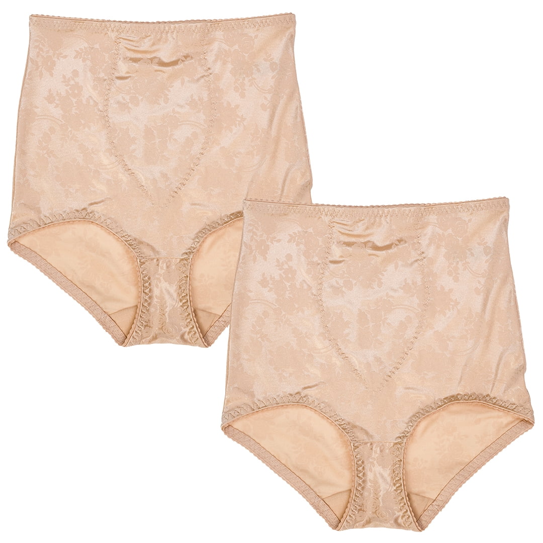 Cupid Deluster Waistline Brief Panty with Light Shaping Tummy Panel, 2-Pack (Women's)