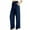 Blue, variant on Fsqjgq Women's Pants Womens Linen Pants Streetwear Bottoms Black Dress Pants Women White Wide Leg Slacks for Women Casual Pants High Waisted Self Tie Belted Pants Straight Trousers With Pockets M
