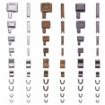 thumbnail image 1 of 24 Sets Zipper Head Sliders Retainer Insertion Pin Zipper Stop Accessories, 1 of 2