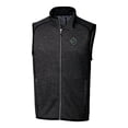 thumbnail image 2 of Men's Cutter & Buck Heather Charcoal Hillsboro Hops Mainsail Sweater-Knit Full-Zip Vest, 2 of 3