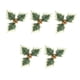thumbnail image 1 of 5 piezas de adornos de bayas falsas de hojas de Navidad, manualidades, flores con hojas para decoración artesanal de árboles de Navidad , oro, 1 of 8