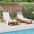 thumbnail image 1 of vidaXL Chaises Longues 2 Pcs Bois Massif Acacia, 1 of 5