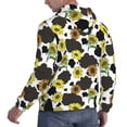 thumbnail image 3 of Hoodies for Men - Cow Print Sunflowers Black White Long Sleeve Comfrt Men'S Fashion Hoodies & Sweatshirts, Sweatshirts for Men Hoodies Pullover Clothing Clothes with Pouch, 3 of 7
