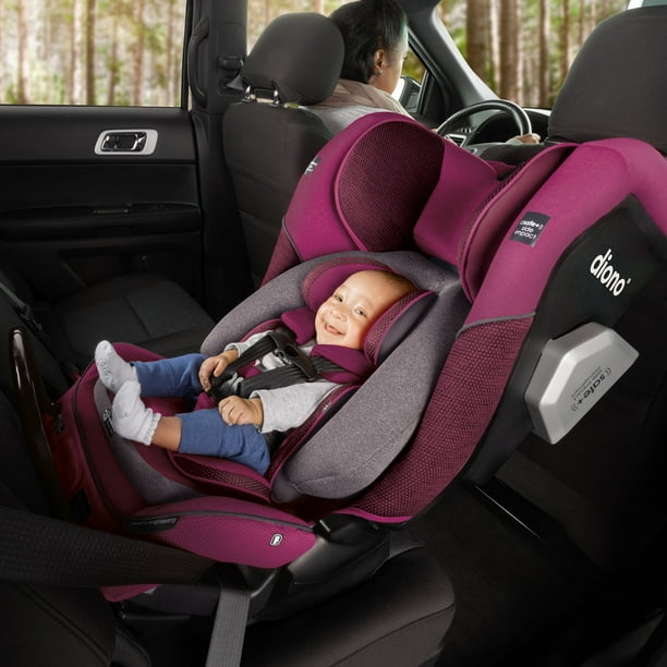 Diono Radian 3QXT AllinOne Convertible Car Seat, Slim Fit 3 Across, Pink