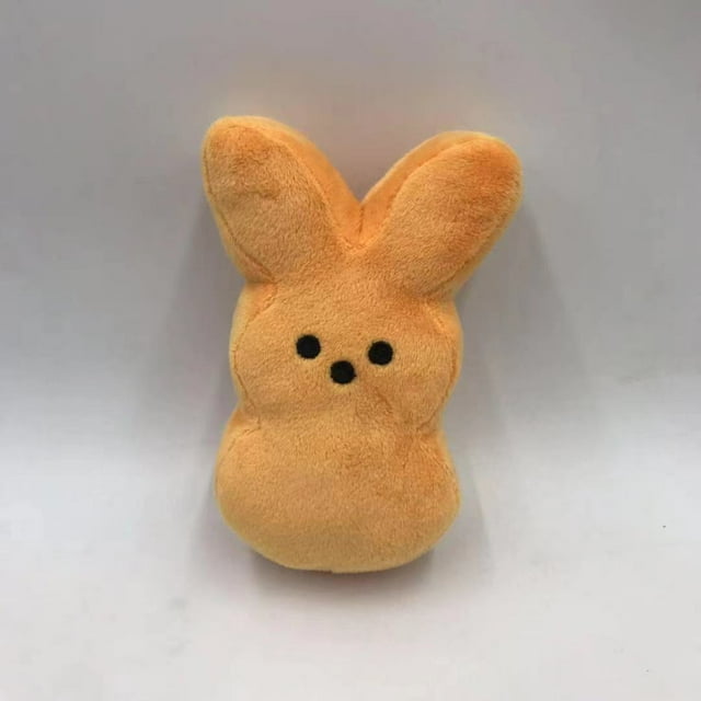 kurtrusly Lapin de Pâques en Peluche Jouet Lapin de Résurrection Orange 6 Pouces 1 Pce