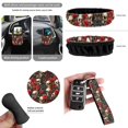 thumbnail image 6 of HUISEFOR Rose Skull Car Seat Covers Full Set for Women Men Breathable 15 Pieces Set with Car Steering Wheel Cover, Seat Belt Cover, Garbage Can, Universal Size Fit for Most Cars, 6 of 7