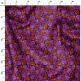 thumbnail image 3 of Soimoi Purple Poly Georgette Fabric Shells Ocean Printed Fabric 1 Yard 42 Inch Wide, 3 of 6