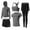 Gray, variant on Tqcoqu Women's 5 Piece Workout Set Athletic Activewear Yoga Gym Tracksuit with Jacket, Bra, Top, Shorts & Leggings,Gray,Women's S-XXXL