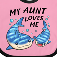 thumbnail image 4 of Inktastic My Aunt Loves Me- whale shark Boys or Girls Baby Bib, 4 of 4